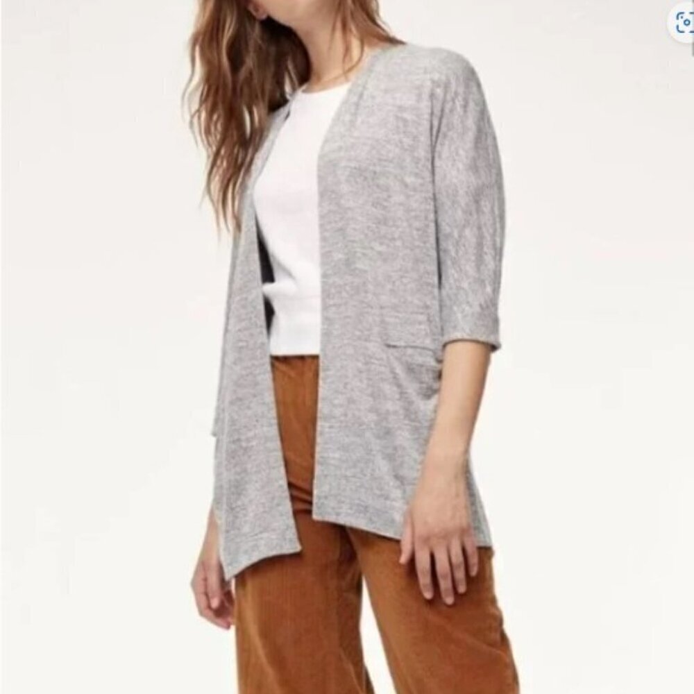Wilfred Free Zlata Cardigan - Open Front Grey Sz S